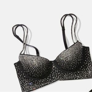 NWT Victoria's Secret Black Swarovski Fantasy Bra – 34C